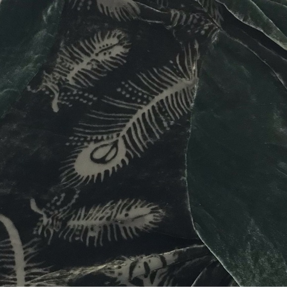 Vintage Green Velvet Kimono Jacket - Picture 7 of 8